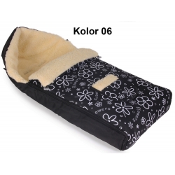 Uniwersalny cieplutki śpiworek naturalna wełna owcza długość 105 cm